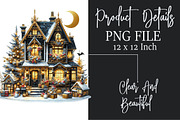 Watercolor Black & Gold Christmas C, a Seasonal Illustration by Rose Art (Thumbnail 6 of 6)