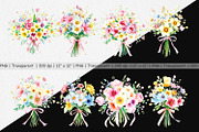 Floral Bouquets Clipart, a Graphic by Artnoy (Thumbnail 2 of 5)