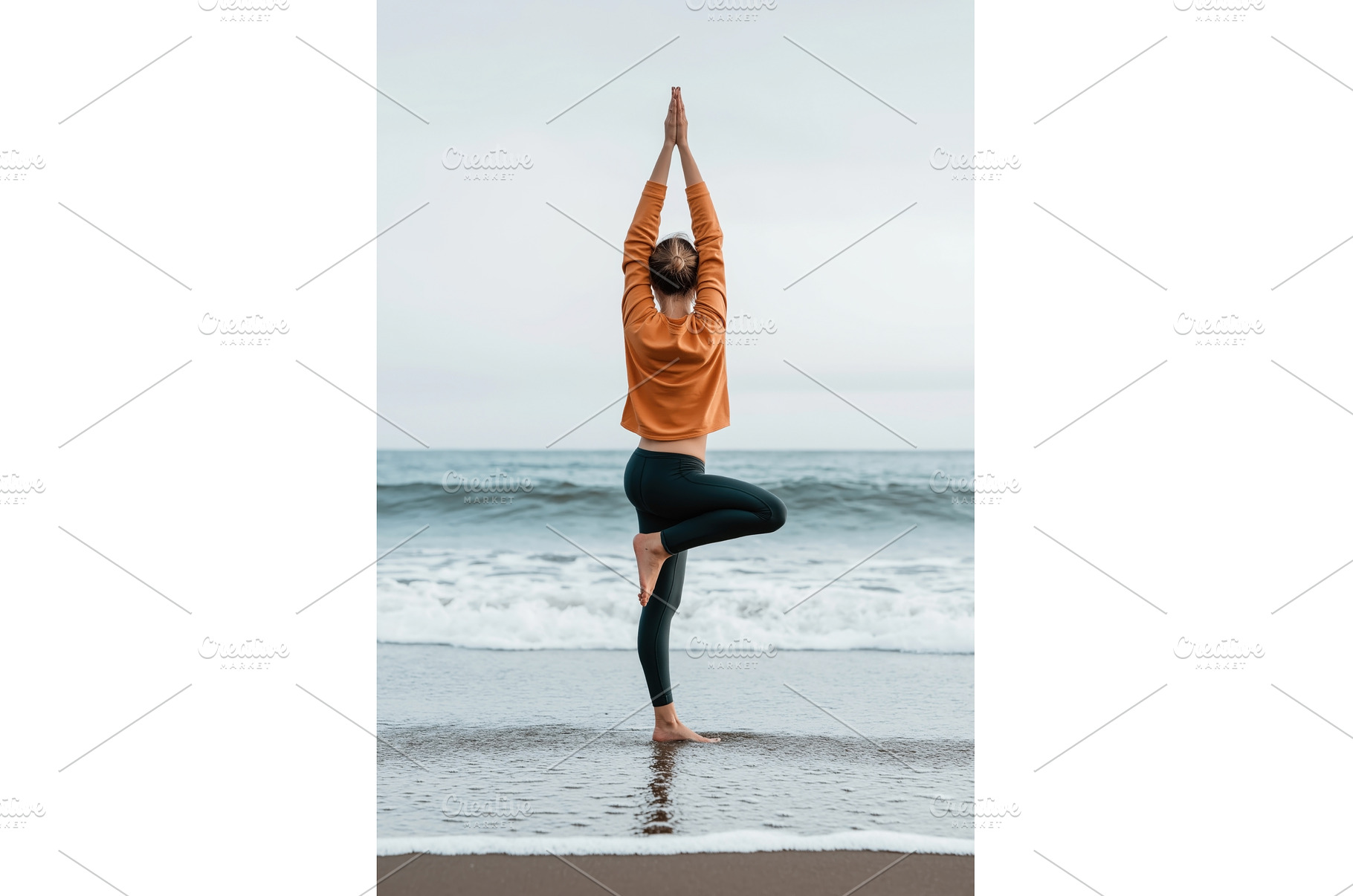 A woman practices yoga in a tree, a Nature Photo by Sergey Kotenev