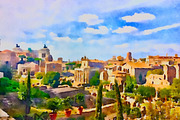 Palatine Hill, Rome, Italy Painting, an Architecture Photo by Wild Wanderer Photography (Thumbnail 1 of 2)