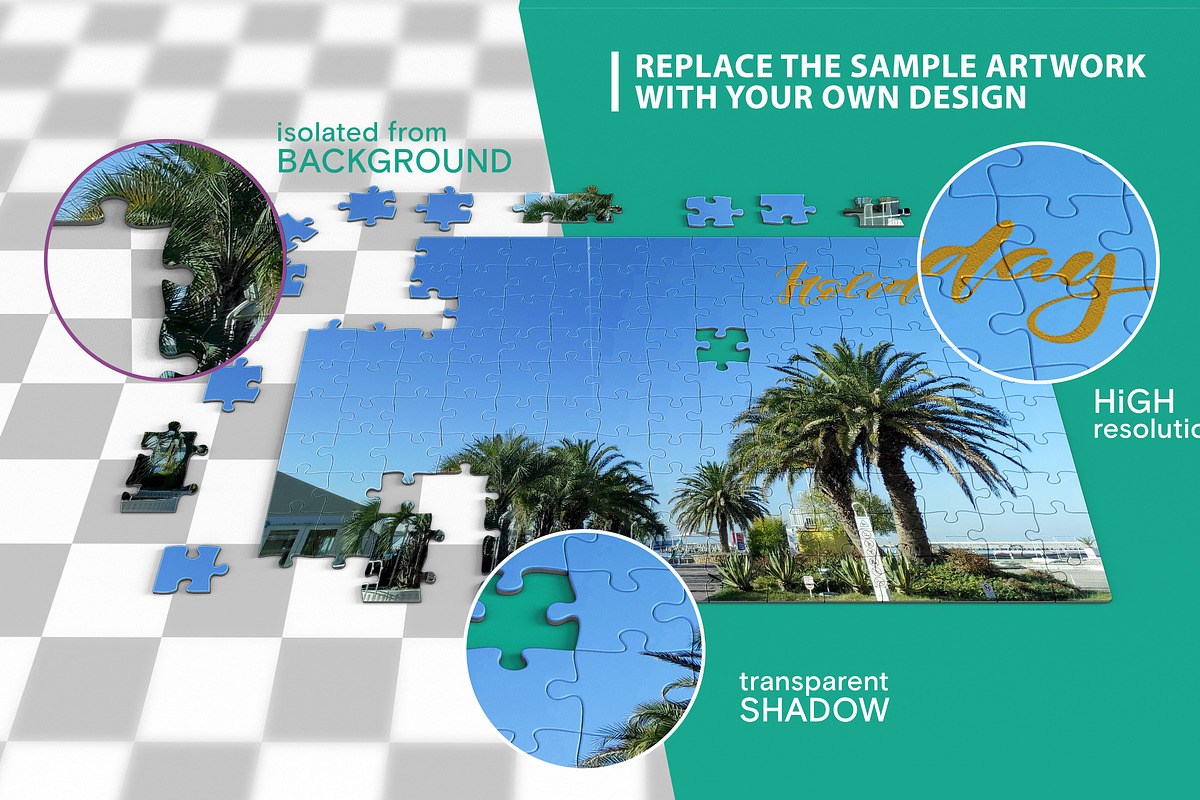 Mockup Puzzle, a Print Template by Popova_Irina (Photo 2 of 4)