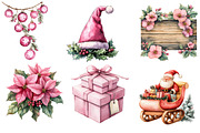 pink Christmas Winter Clipar, an Illustration by Designworld (Thumbnail 5 of 6)