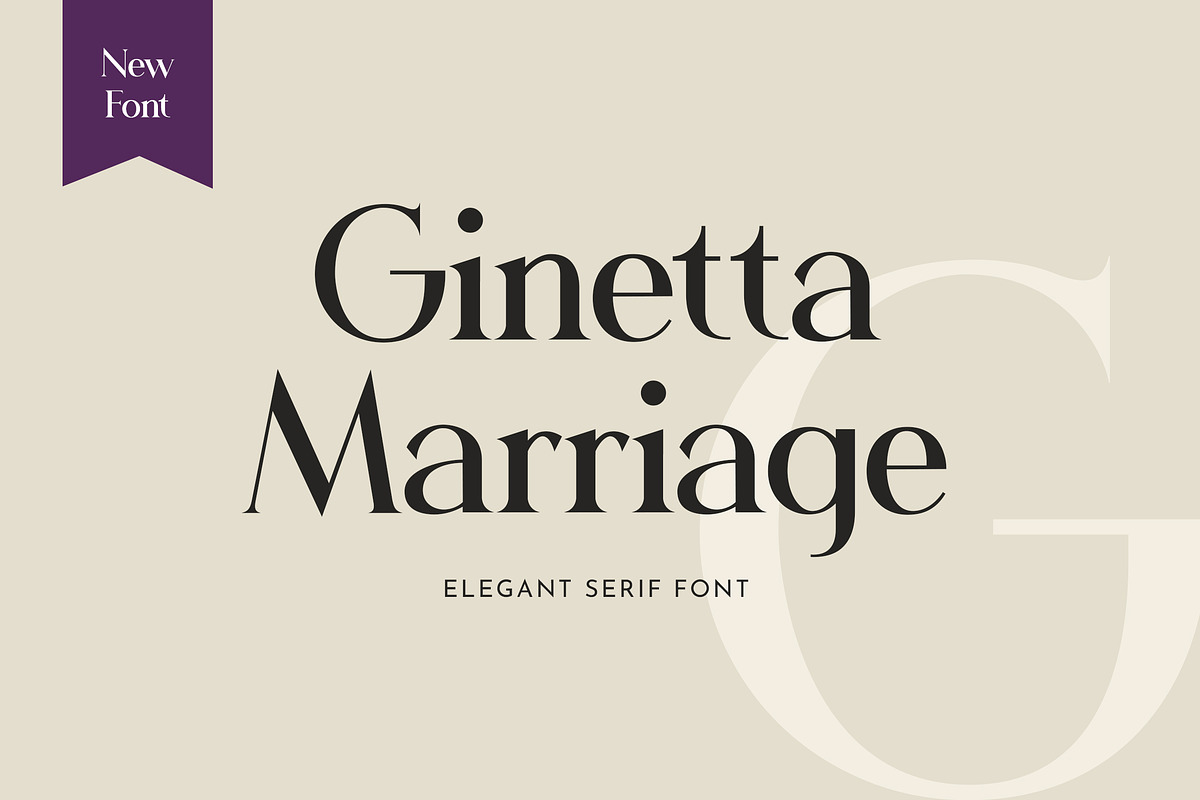 Ginetta Marriage Serif Font, a Serif Font by UICreative (Photo 1 of 6)