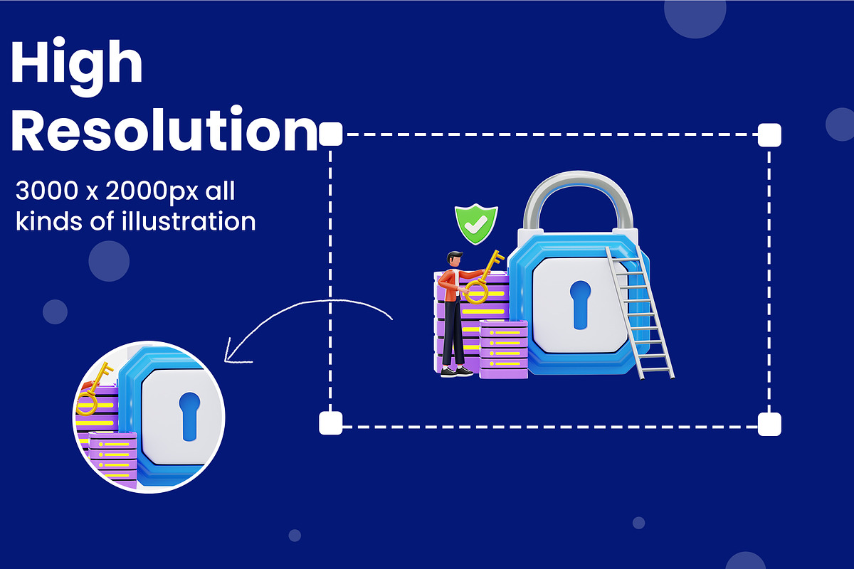 Data Security System 3D Illustration, a 3D by novia99design (Photo 5 of 6)