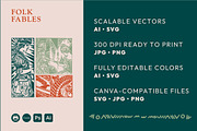 Folk Fables – 150 Illustration Set, a Decorative Illustration by JuliBelushi (Thumbnail 13 of 14)