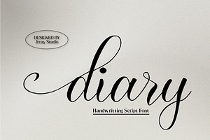 Diary Handwritten Script Font, a Script Font by Jrray Studio