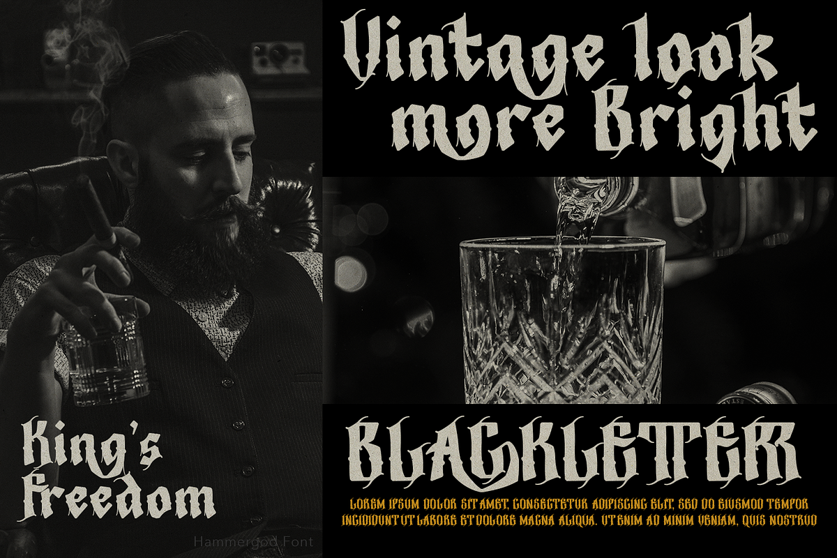 Hammergod Blackletter, a Blackletter Font by TypeClassHeroes (Photo 10 of 16)