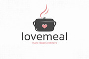 Love Meal Vector Logo Template, a Branding & Logo Template by vectorwithin (Thumbnail 1 of 3)