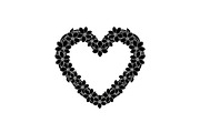 Floral Heart Frame Silhouette Pack, an Illustration by Artivon (Thumbnail 8 of 49)