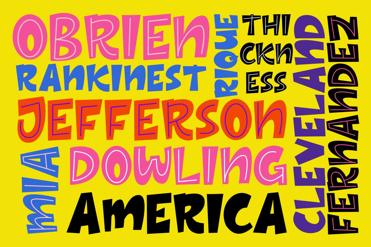 THICK - Layered Font preview 2