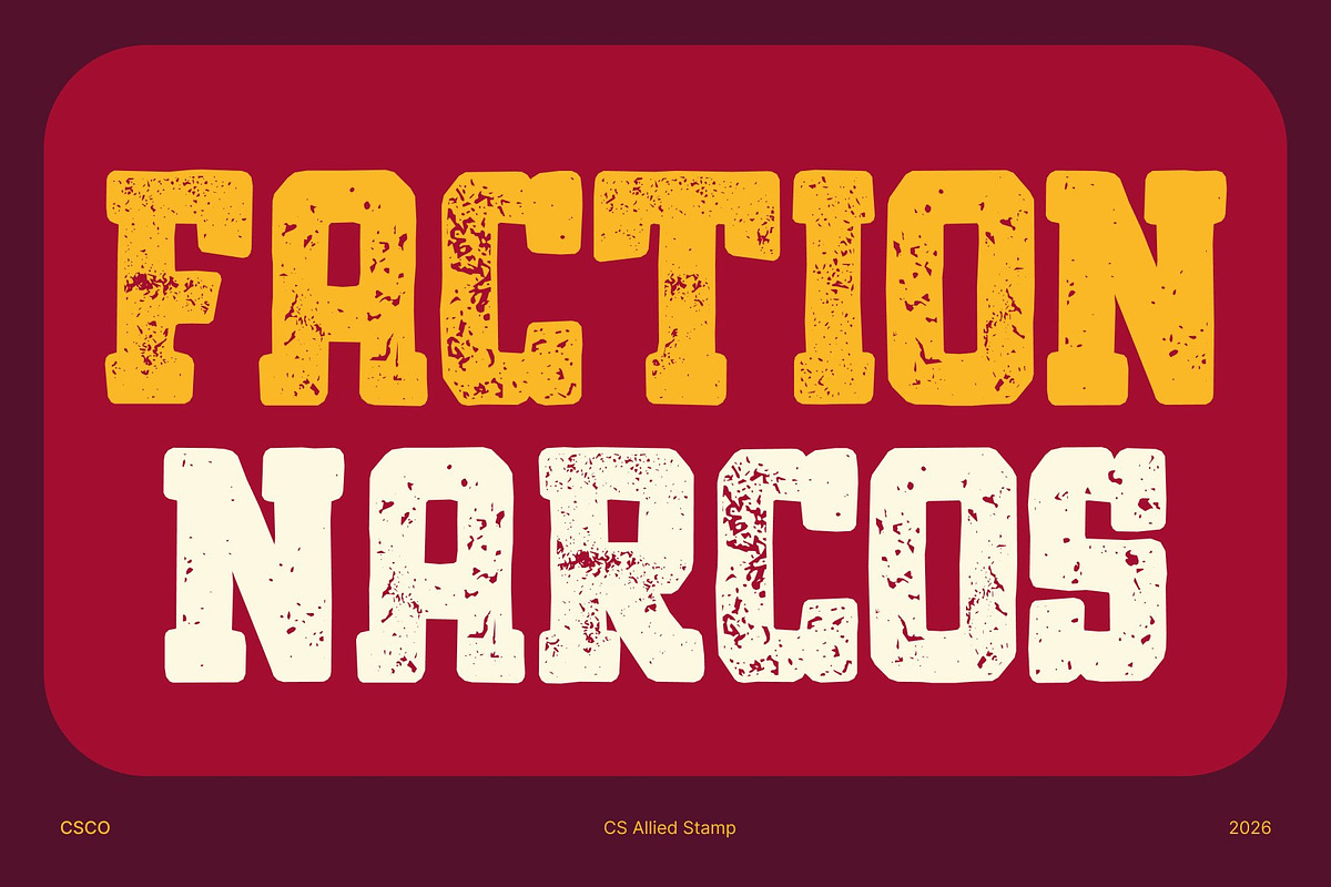 CS Allied Stamp, a Slab Serif Font by Craft Supply Co. (Photo 2 of 8)