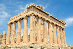 Parthenon containing acropolis, ancient, and art