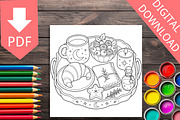 80 Cute Spooky Coloring Pages Bundle, a Brochure Template by LA Design (Thumbnail 5 of 10)