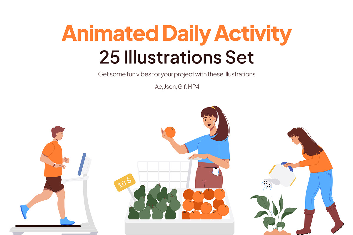 Animated Life Illustration Set, a Person Illustration by Vectors Market (Photo 1 of 4)