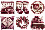 Watercolor Christmas Sleepover Clipa, an Illustration by Libby Wishes (Thumbnail 3 of 7)