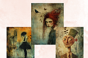 Whimsy Grunge Collage Paper Kit, a Background Graphic by GiraffeCreative (Thumbnail 6 of 9)