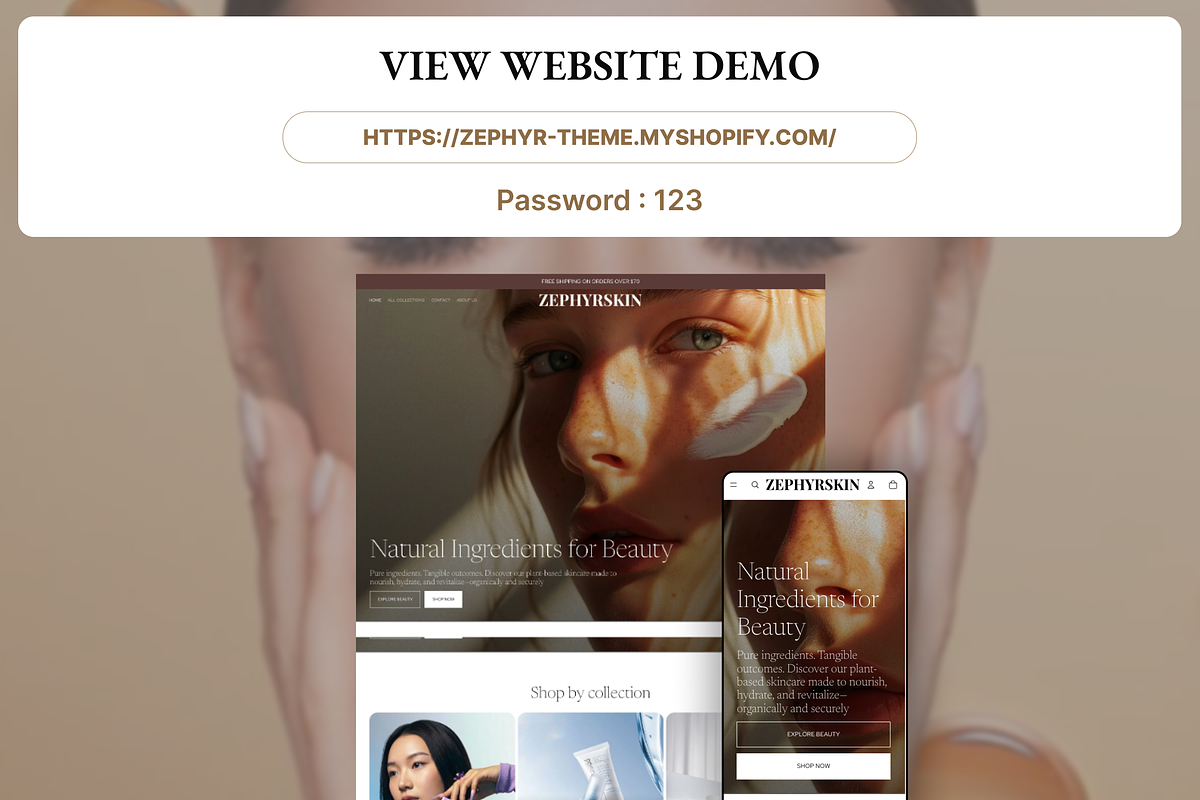 Zephyr Minimalist Shopify 2.0 Theme, a Shopify Template by AtelierDuVow (Photo 2 of 10)
