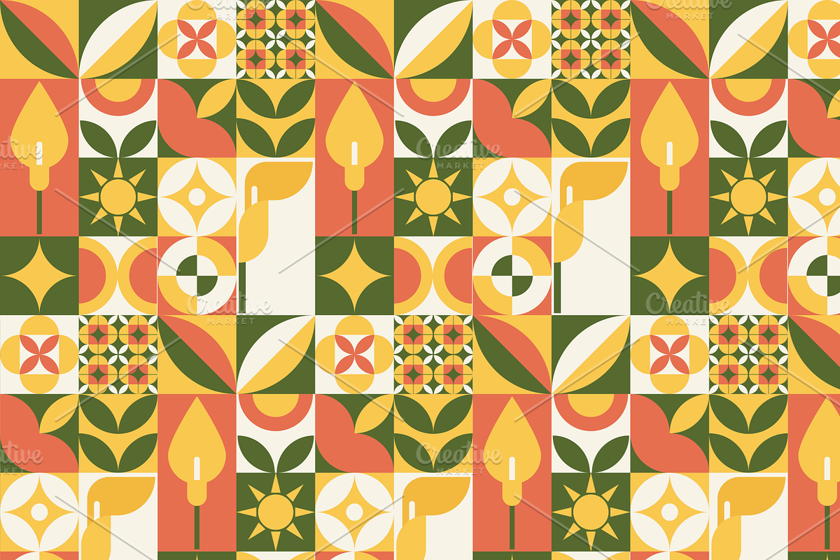 Geometric Summer Bloom Pattern, a Pattern Graphic by ItsReksita Pattern (Photo 11 of 20)
