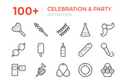 100+ Celebration and Party Icons, an Outline Icon by Vectors Market (Thumbnail 1 of 3)