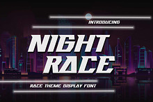 NIGHTRACE - Race Theme Display Font
