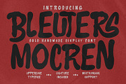 Bleuters Mocren Handmade Display, a Handwritten Font by Maulana Creative (Thumbnail 1 of 8)