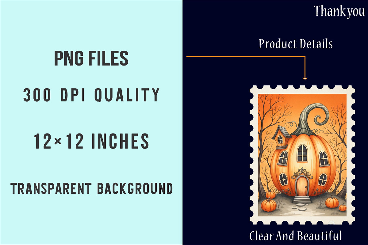 Halloween Postage Stamp Clipart, an Illustration by SinaCreation (Photo 4 of 5)