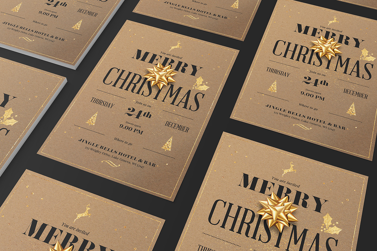 Christmas Flyer / Invitation, a Flyer Template by Corrella Design (Photo 3 of 3)