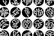 Lightning bolts and storm icons set, an Object Graphic by pikepicture (Thumbnail 3 of 3)