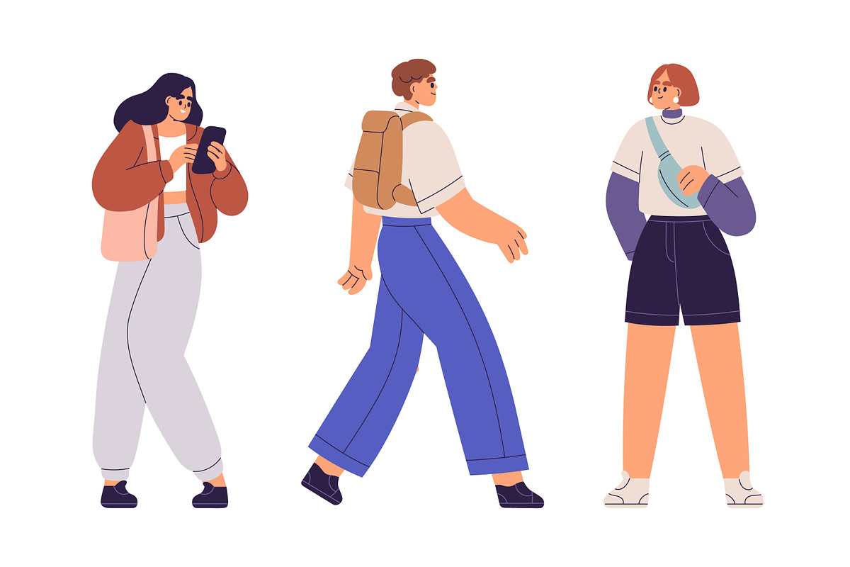 People standing, walking on street, a Person Illustration by Good Studio (Photo 3 of 3)