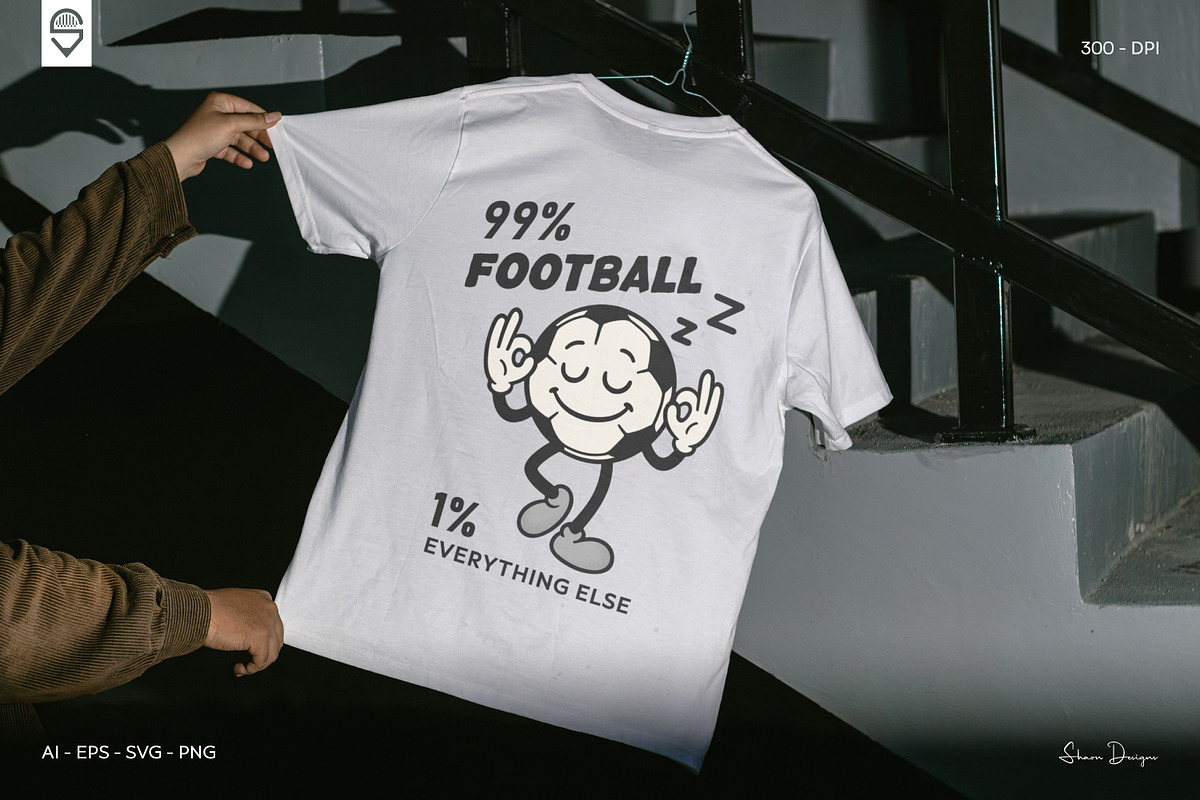 Retro Soccer Ball Character T-Shirt, a Sport Illustration by shaondesigns (Photo 4 of 6)
