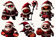 Quirky Spooky Santa Claus Clipart, an Object Illustration by Design Scotch (Thumbnail 4 of 7)