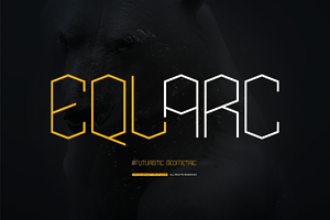 Eqlarc | Futuristic Geometric, a Font by gracetype_studio