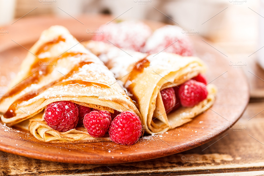 Homemade Pancakes Featuring Fruit Dessert And Crepe