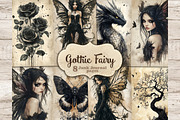 Gothic Fairy Junk Journal Pages, a Person Illustration by GlamArtZhanna (Thumbnail 1 of 9)