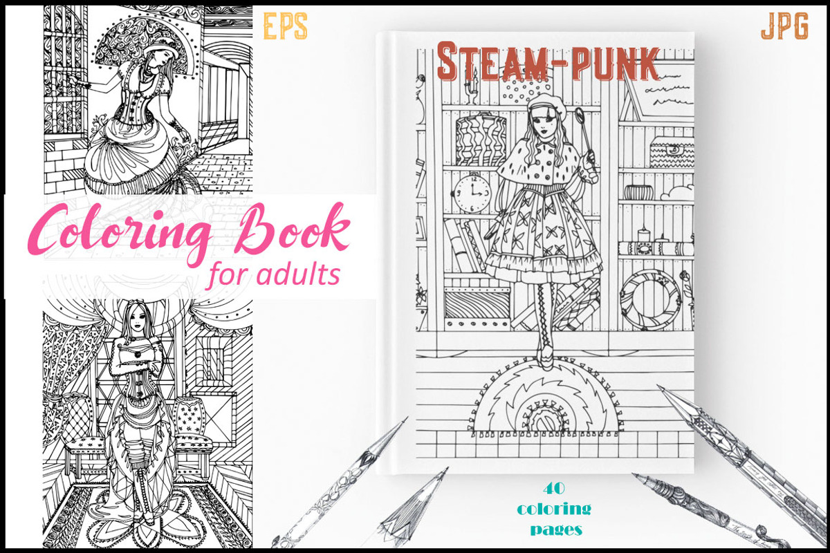 Steam-punk coloring book, an Illustration by ivanushka-art (Photo 1 of 5)
