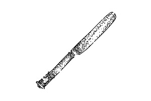personalized knife engraved silver, an Illustration by pikepicture
