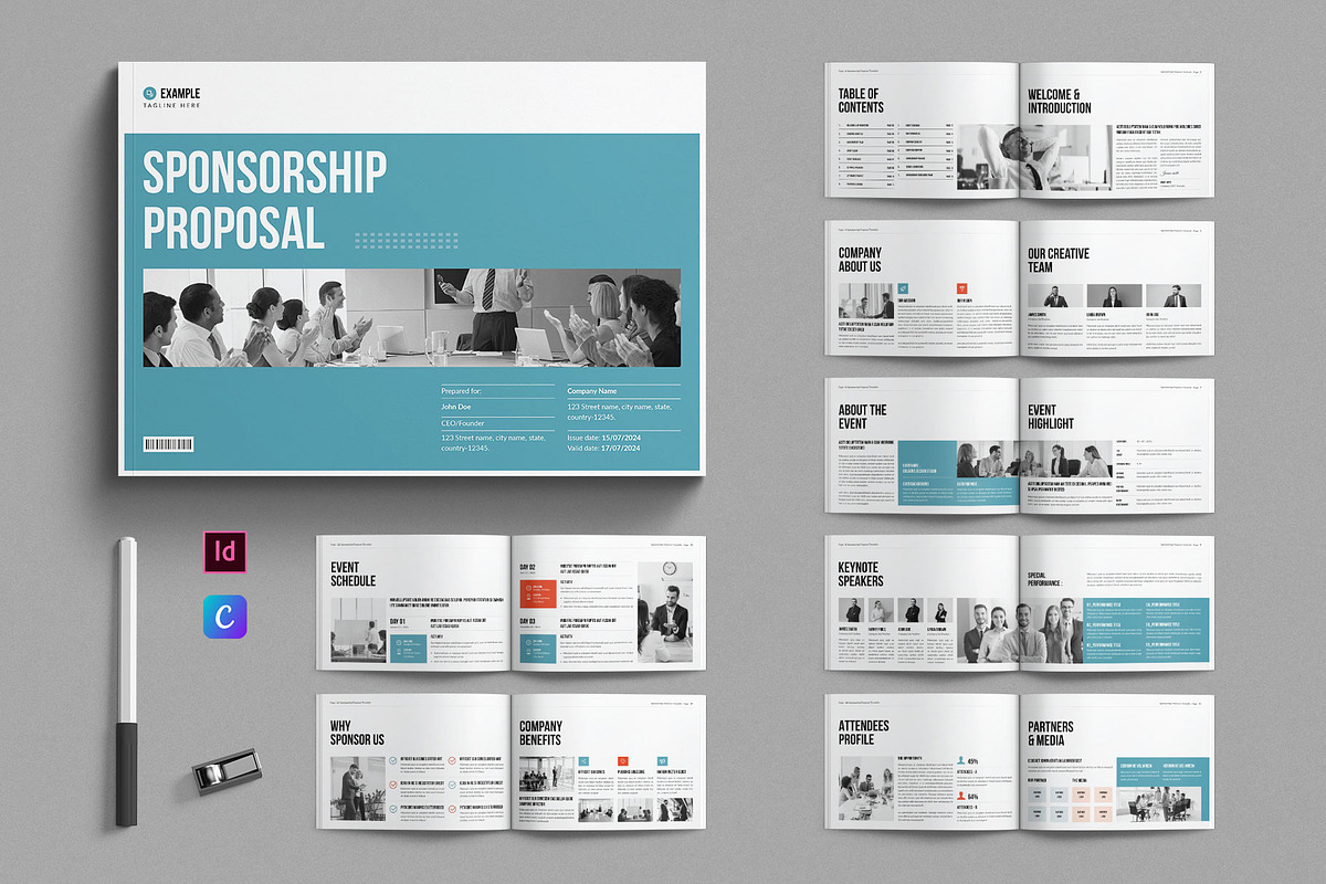 Sponsorship Proposal Template, a Brochure Template by E-Type (Photo 1 of 8)