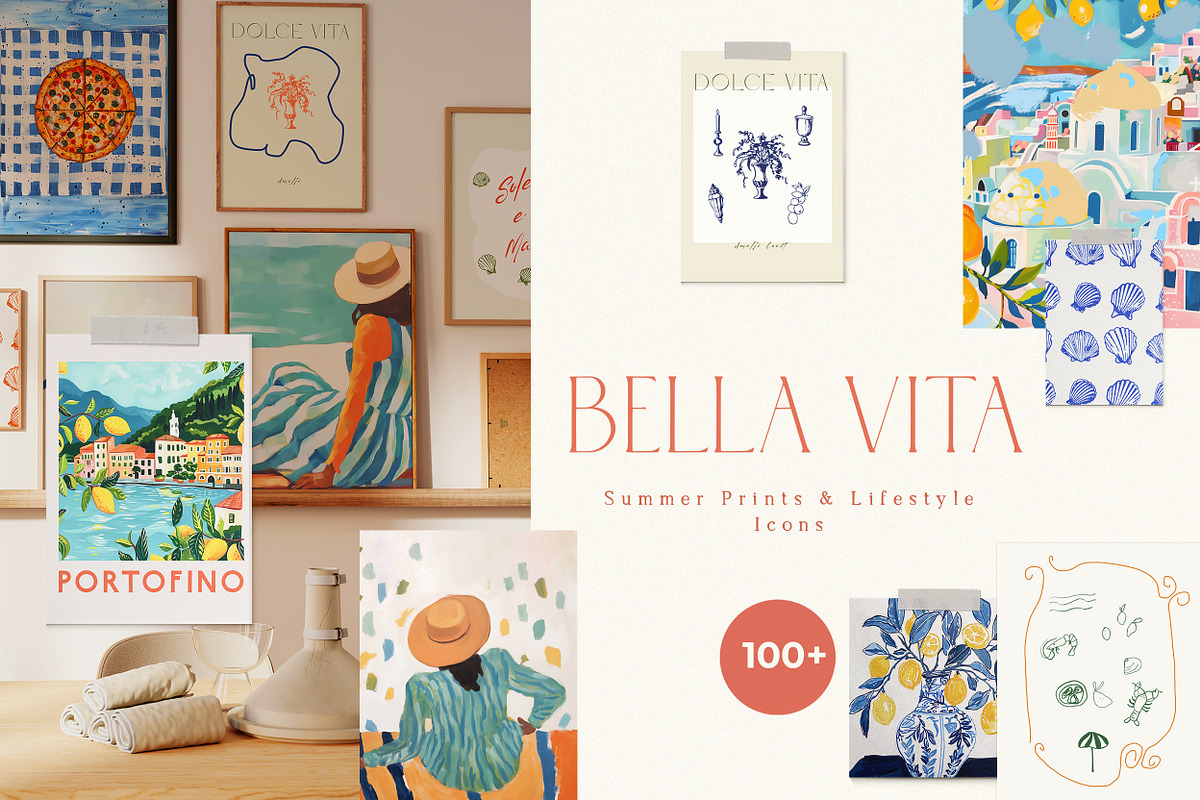 Dolce Vita Amalfi Icons & Prints, an Object Graphic by Laras Wonderland (Photo 1 of 9)