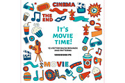 It's movie time! White background, a Texture Illustration by Art Loft (Thumbnail 1 of 16)