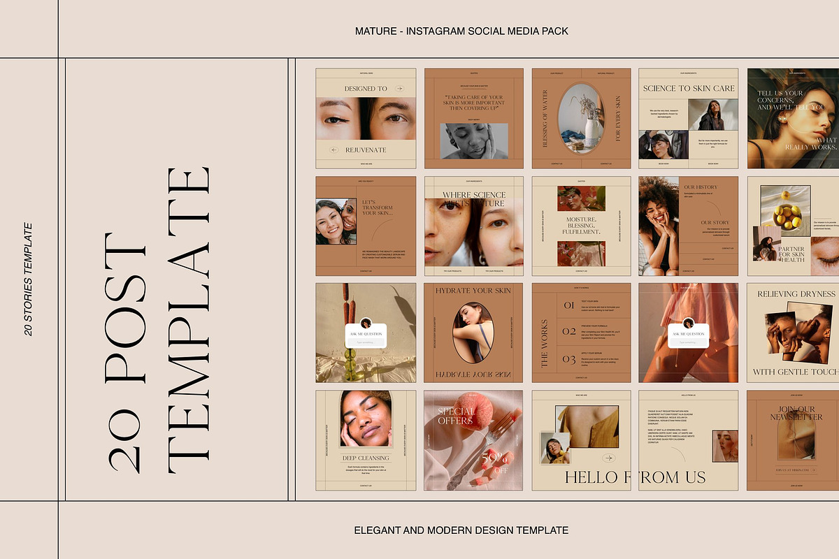 Mature | Instagram Social Media Kit, a Social Media Template by Skolastika Phoebe (Photo 2 of 6)