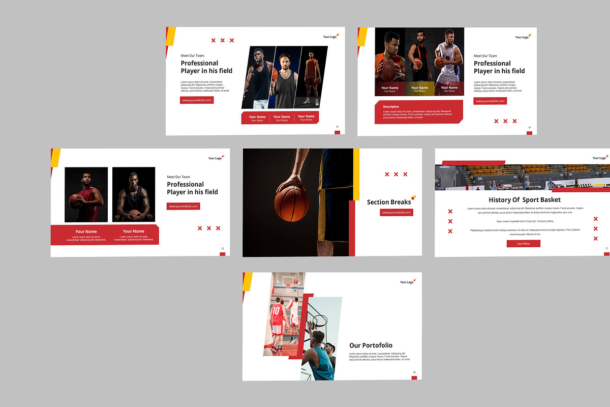Sport Basket - Power Point Template, a Presentation Template by Recreative (Photo 4 of 6)