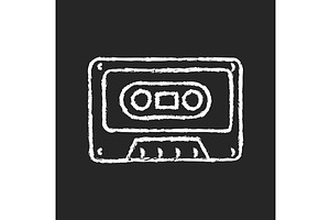 Tape Cassette Chalk White Icon