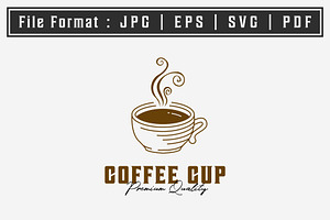 Coffee Cup Logo Icon Vector Design