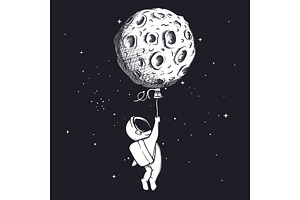 Astronaut And Moon