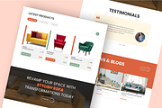 Furniture Site Landing Page Template, an UI Kit Template by nwdigitalstore (Thumbnail 4 of 4)