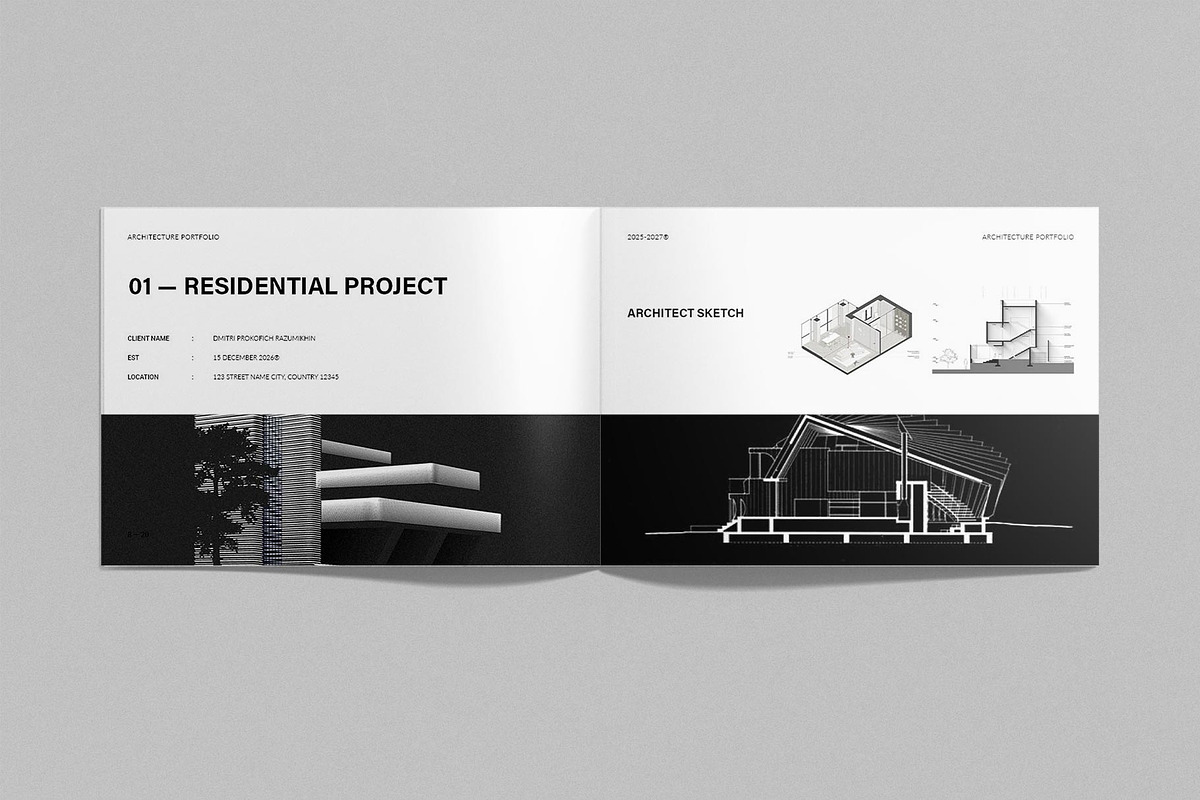 Architecture Portfolio Template, a Brochure Template by ElvinPrint (Photo 5 of 7)