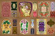 Label Art Nouveau - sets, a Decorative Illustration by Stanislav Kharchevskyi (Thumbnail 1 of 8)
