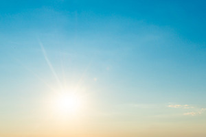 Big shining sun on sunset sky, a Nature Photo by Vapi