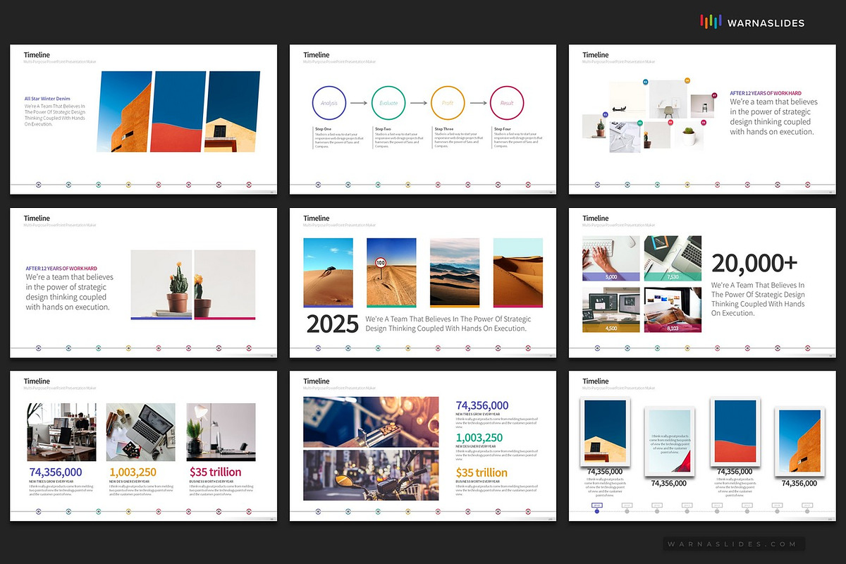 Timeline PowerPoint Templates, a Presentation Template by Warna Works (Photo 23 of 24)
