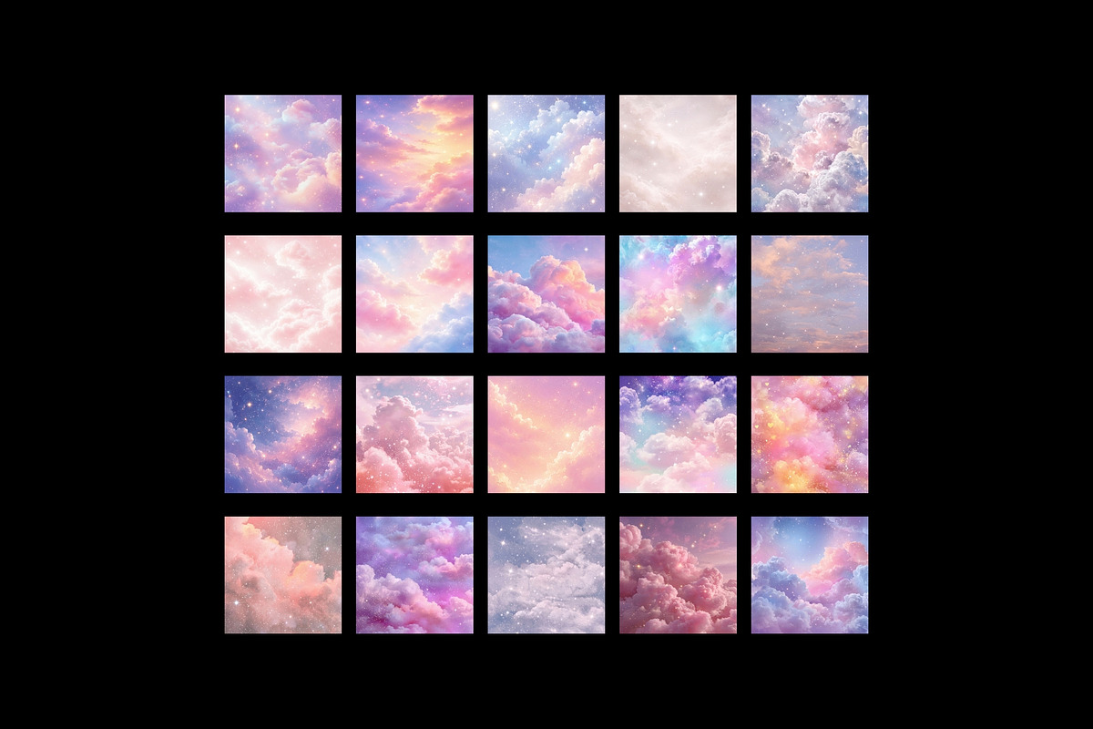 Sparkly Dreamy Cloud Digital Paper, a Background Graphic by Business Chic (Photo 3 of 6)